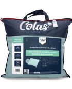 Oreiller Médium Evolon anti-acariens naturel bleu - 60x60 cm