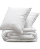 Pack Couette chaude + 2 Oreillers blanc