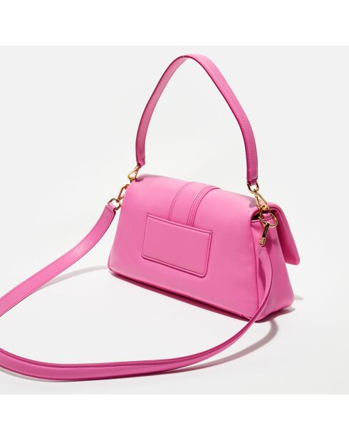 Sac à rabat en Cuir Le Bambinou rose - 28x12.5 cm