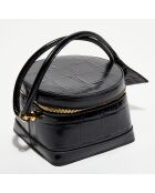 Sac mallette en Cuir Le Vanito noir - 11.5x15.5x15.5 cm