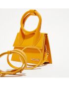 Mini sac à main en Cuir Le Chiquito Noeud orange - 18x13.5 cm