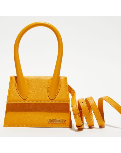 Mini sac à main en Cuir Le Chiquito Moyen orange - 18x13.5 cm