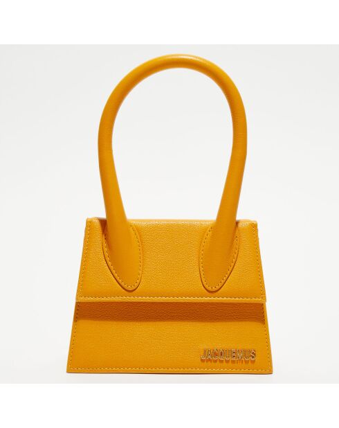 Mini sac à main en Cuir Le Chiquito Moyen orange - 18x13.5 cm