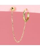 Boucle d'oreille unitaire Clou or jaune