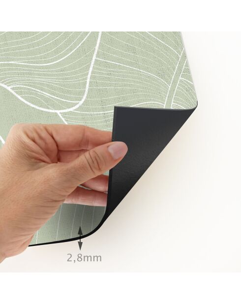 Tapis en vinyle pour extérieur Hojas verde multicolore - 133x200  cm