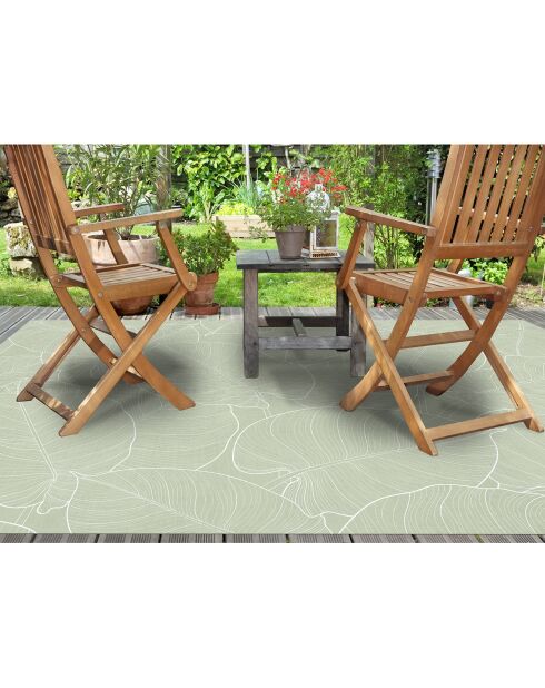 Tapis en vinyle pour extérieur Hojas verde multicolore - 133x200  cm