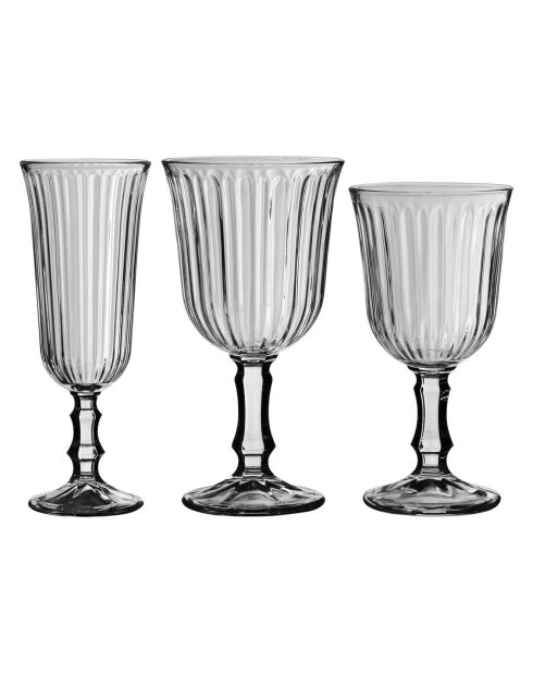 6 Verres à pied Belem transparents - 24cl