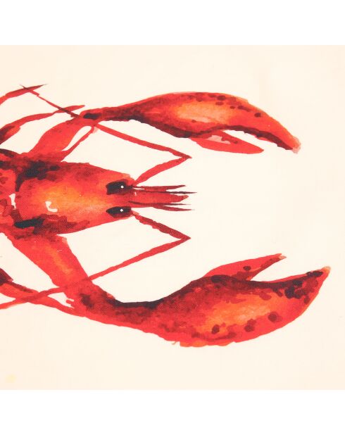 5 paños de cocina multicolores con crustáceos - 50x70 cm