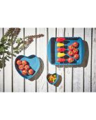 Plat à gâteau Charlotte acier  -  24x24x5 cm