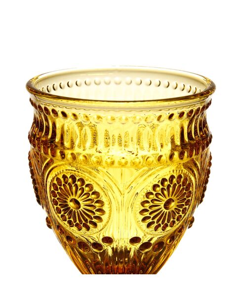 6 Verres à pied Chambord ambre  - 25cl