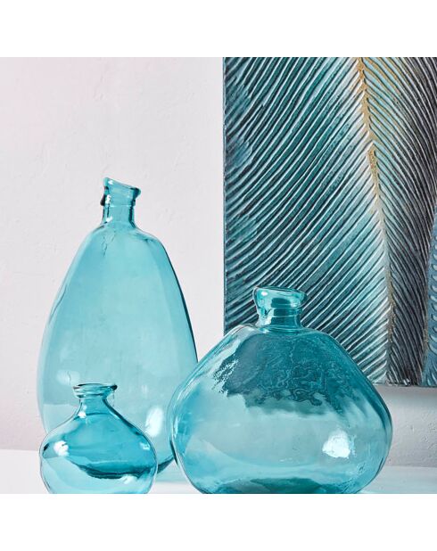 Vase Gali turquoise  -  D.16x18 cm