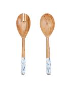 2 Couverts à salade Corfou bleus -  30x2.5x7.5