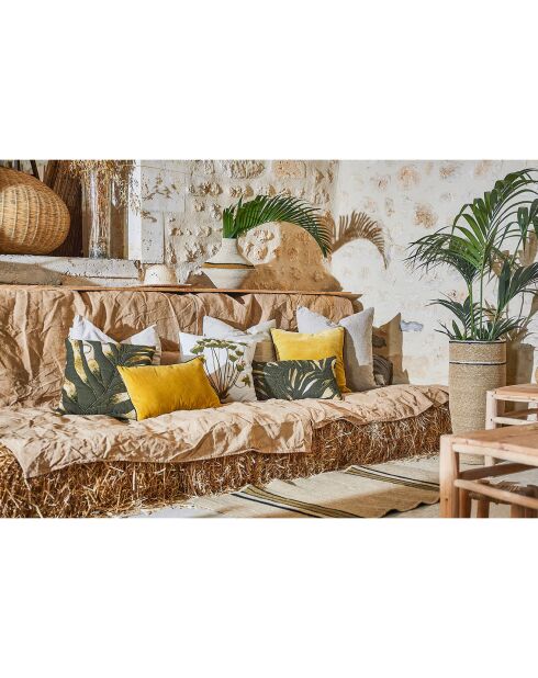 Housse de coussin Velvetin moutarde  -  50x30 cm