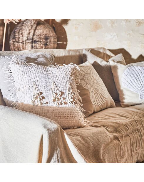 St-Jacques Seaside Kissenhülle, 45 x 45 cm, sandfarben/weiß