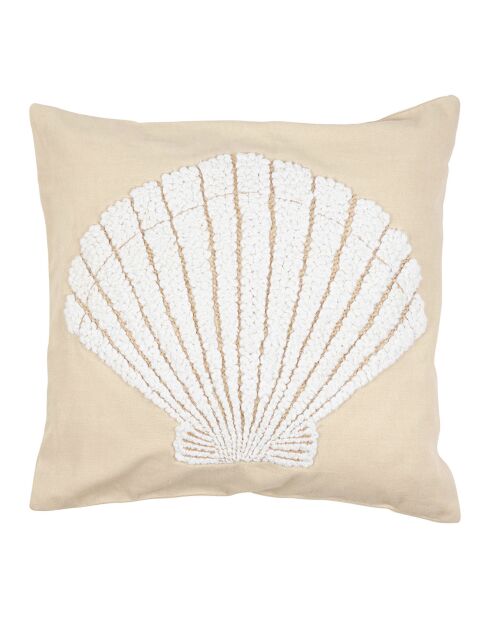 St-Jacques Seaside Kissenhülle, 45 x 45 cm, sandfarben/weiß