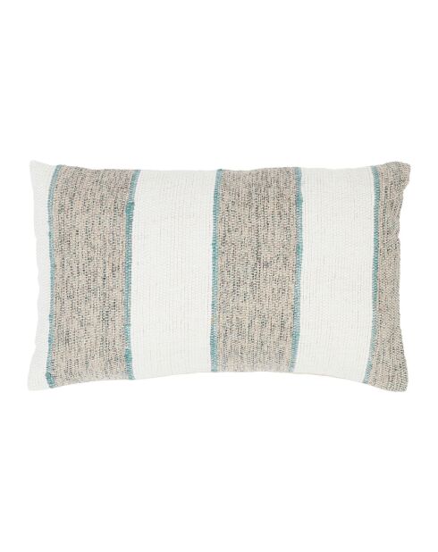 Housse de coussin Bandol beige/blanc  -  50x30 cm
