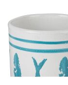 Jarrón turquesa de Corfú con tapa - D.13x18 cm