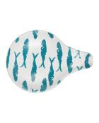 Repose cuillère Corfou turquoise  -  22x15 cm