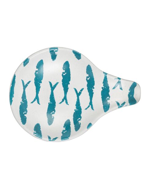 Repose cuillère Corfou turquoise  -  22x15 cm