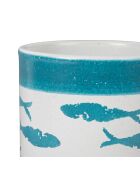 Porte ustensiles Corfou turquoise  -  D.13.5x17 cm