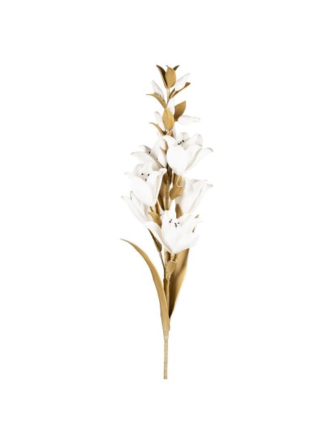 Fleur Saulia kaki/blanc -  108 cm