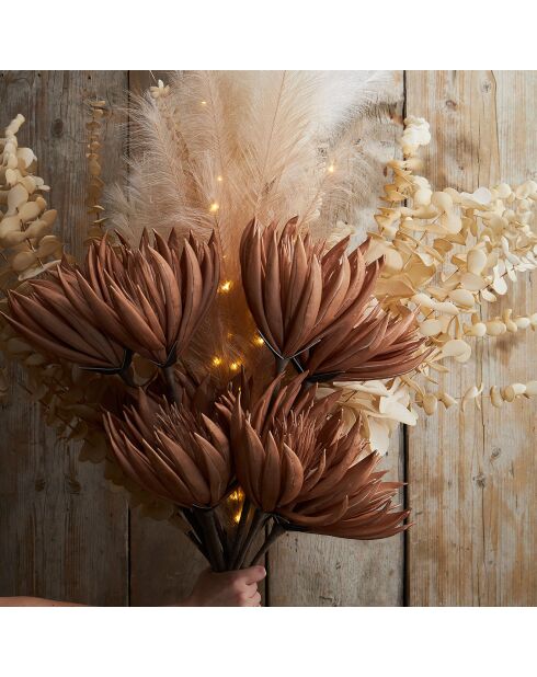 Fleur néage brun rosé  -  97 cm