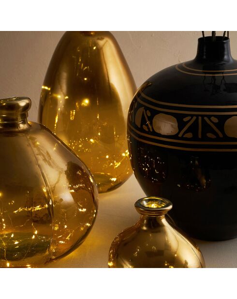 Vase Gali doré/ambre -  D.16x18 cm