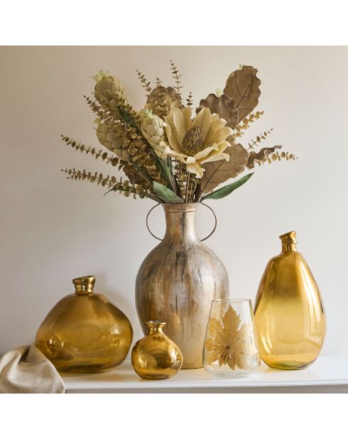 Vase Gali doré/ambre -  D.16x18 cm