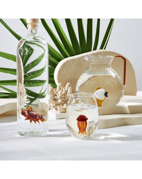 6 Gobelets Poulpe Océan ambre  - 50cl