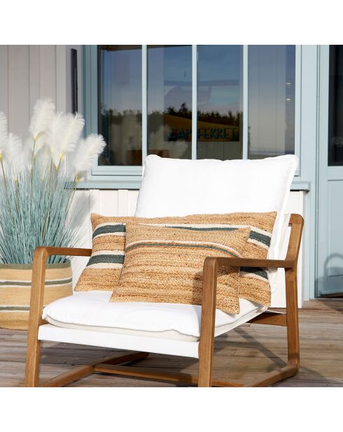 Coussin Sumatra sauge -  50x38x17 cm