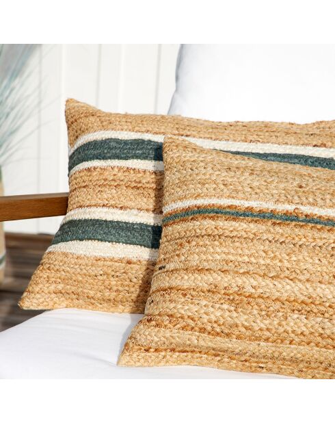 Coussin Sumatra sauge -  50x38x17 cm