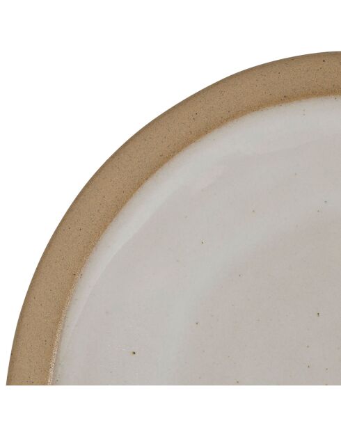 6 Dessertteller aus weißer Jade - D.21,5 cm