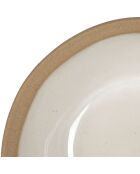 6 weiße Suppenteller aus Jade - D.18 cm