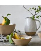 6 weiße Suppenteller aus Jade - D.18 cm