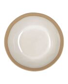 6 weiße Suppenteller aus Jade - D.18 cm