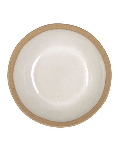 6 weiße Suppenteller aus Jade - D.18 cm