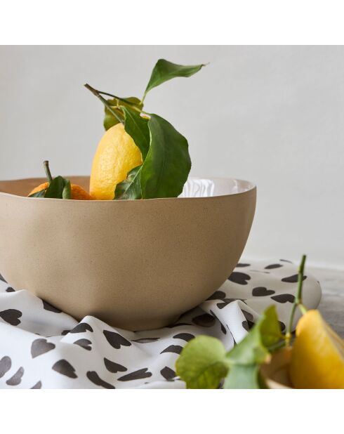 Saladier Jade blanc  -  D.26x12.5 cm