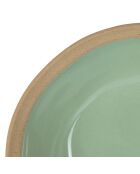 6 Assiettes creuses Jade vert d'eau  -  D.18 cm