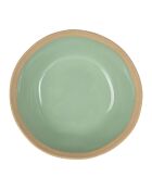 6 Assiettes creuses Jade vert d'eau  -  D.18 cm