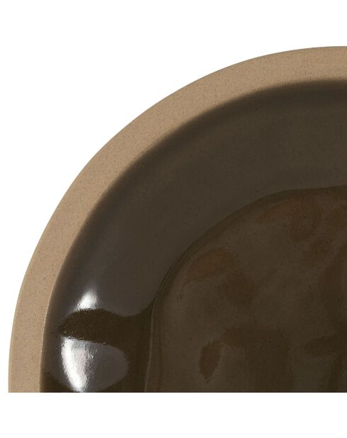 6 Jade kaki dinerborden - D.28 cm