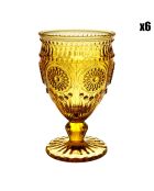 6 Verres à pied Chambord ambre  - 25cl