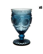 6 Verres à pied Chambord bleus - 25cl