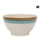 6 Bols Victoria menthe/beige - 64cl