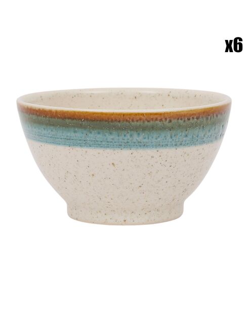 6 Bols Victoria menthe/beige - 64cl