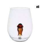 6 Gobelets Poulpe Océan ambre  - 50cl