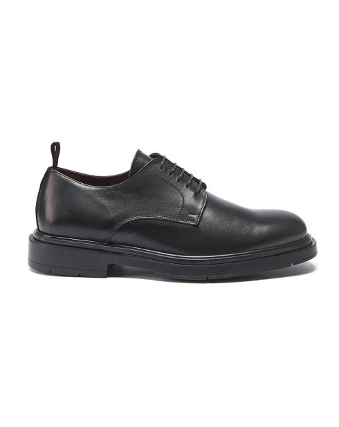 Derbies en Cuir Léo noires