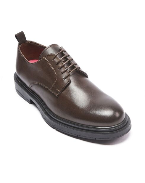 Derbies en Cuir Léo marron