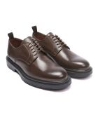 Derbies en Cuir Léo marron