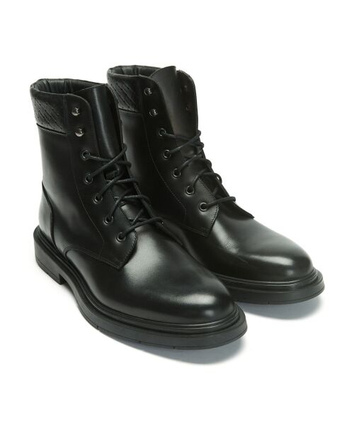 Boots en Cuir Paul noires