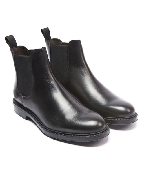 Chelsea Boots en Cuir Edouard noires